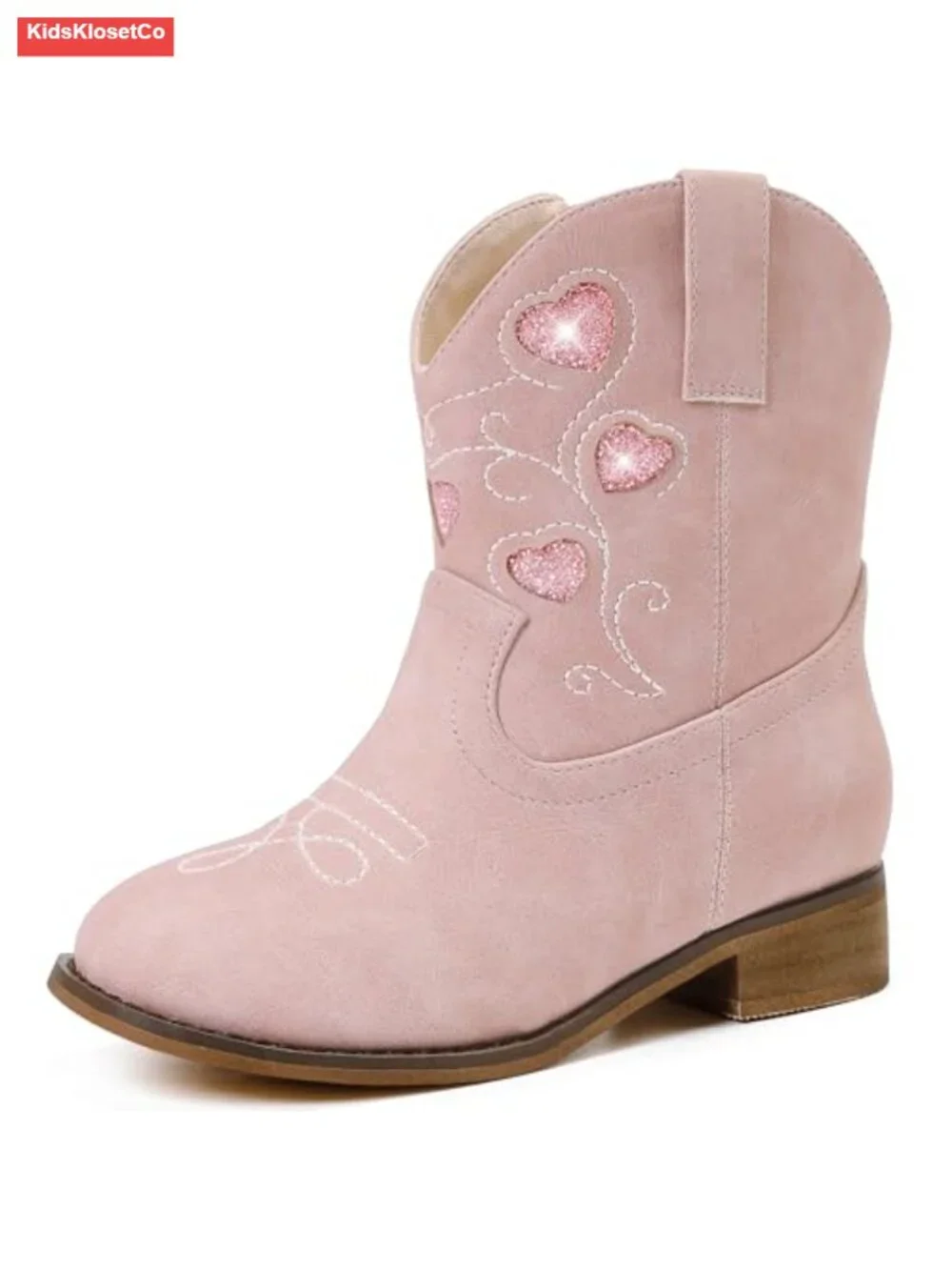 Toddler Cowgirl Boots Girls Cowboy Boot Ankle Zip Glitter Heart